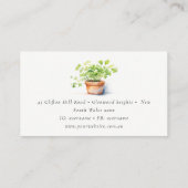 Potted Herb Peterselie Koriander Waterverf Botanis Visitekaartje (Achterkant)