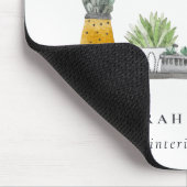 Potted House Planten Waterverf Botanisch Muismat (Hoek)