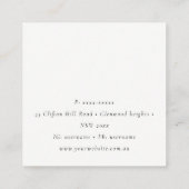 Potted House Planten Waterverf Botanisch Vierkante Visitekaartje (Achterkant)