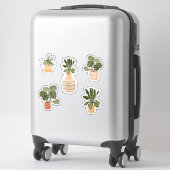 Potted Houseplant Sticker Set - Schattige Indoor P (Koffer)