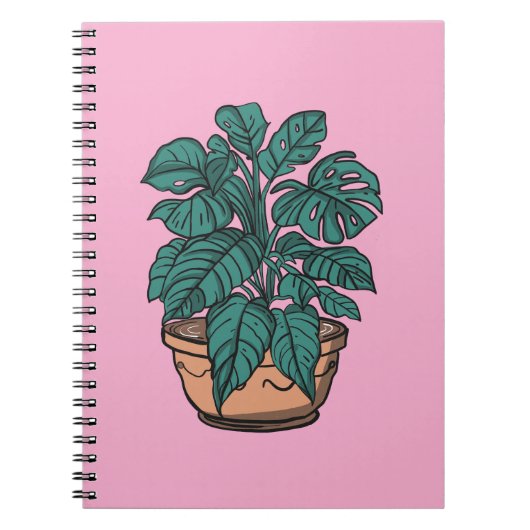 Potted Indoor plants tropical notebook Notitieboek (Voorkant)