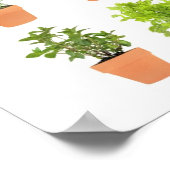 Potted kruiden planten aanpassen met uw eigen teks poster (Hoek)