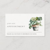 Potted Leafy House Planten Botanische Afspraak Visitekaartje (Voorkant)