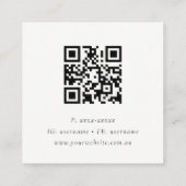 Potted Leafy House Planten Botanische QR-code Vierkante Visitekaartje (Achterkant)