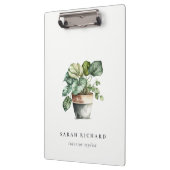 Potted Leafy House Planten Waterverf Botanisch Klembord (Links)