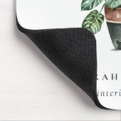 Potted Leafy House Planten Waterverf Botanisch Muismat (Hoek)