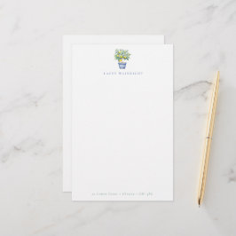 Potted Lemon Tree Gepersonaliseerde briefhoofd Briefpapier
