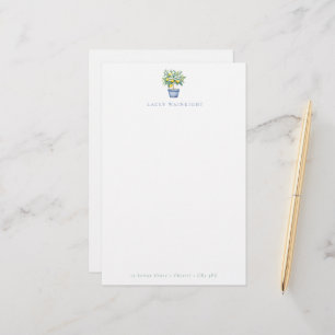 Potted Lemon Tree Gepersonaliseerde briefhoofd Briefpapier