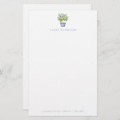 Potted Lemon Tree Gepersonaliseerde briefhoofd Briefpapier (Voorkant / Achterkant)