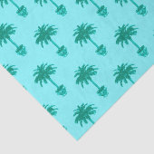 Potted Palm Tree in Turquoise en Aqua Tissuepapier (Detail)