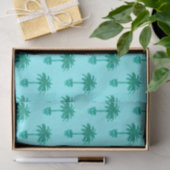 Potted Palm Tree in Turquoise en Aqua Tissuepapier (Geschenk)
