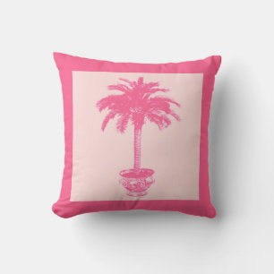 Potted Palm Tree - schoppen van koraalroze Kussen