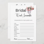 Potted Plant Bruids Wit Woord Scramble Game Kaart (Voorkant / Achterkant)