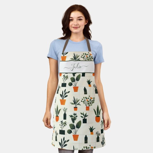 Potted Plant Cactus Pattern Schort (Gedragen)