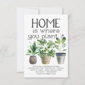 Potted Plant | Housewarming Party Uitnodiging (Voorkant)