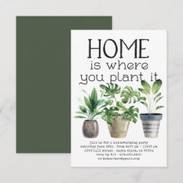 Potted Plant | Housewarming Party Uitnodiging