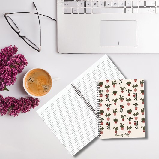 Potted plant spiraal notitieboek | schattig dagboe