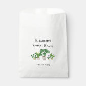 Potted Planten Baby shower Bloom Custom Botanical Bedankzakje (Voorkant)