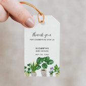 Potted Planten Baby shower Bloom Greenery Hartelij Cadeaulabel