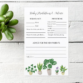 Potted Planten Baby shower Predictions Advice Game