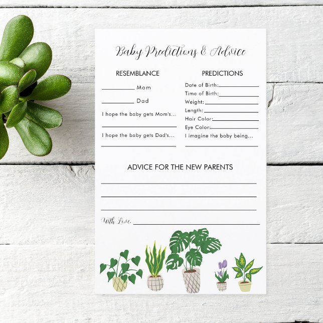 Potted Planten Baby shower Predictions Advice Game (Creator heeft geüpload)