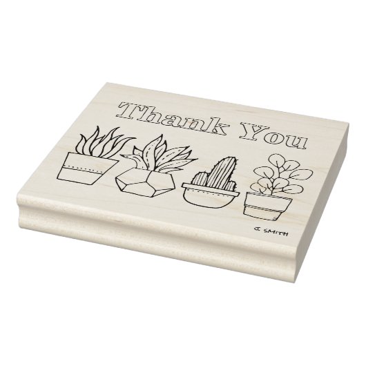 Potted Planten Bedankt Stempel voor het schilderen (Stempel)