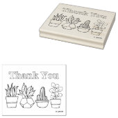 Potted Planten Bedankt Stempel voor het schilderen (Gestempeld)
