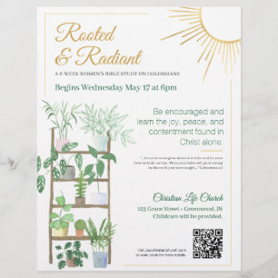 Potted Planten Bijbelstudie voor vrouwen Flyer