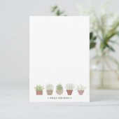 Potted Planten gepersonaliseerd Bedankkaart (Staand voorkant)