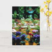 Potted planten in een prachtige tuin in Sevilla Sp Kaart (Gele Bloem)