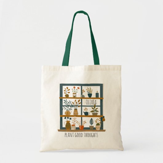 Potted Planten Plant Goede Gedachten Custom Tote Bag (Voorkant)