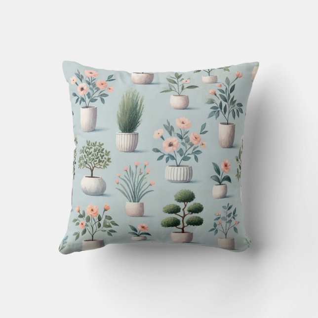  Potted Planten Print Design Kussen (Achterkant)