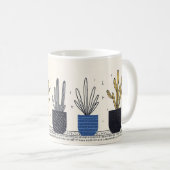 Potted Planten Row fun Botanical Koffiemok (Voorkant rechts)