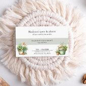 Potted planten tuincentrum waterverf visitekaartje