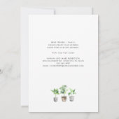 Potted Plants Boho Script Botanische Beweging Aankondiging (Achterkant)