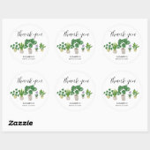 Potted Plants Bruidsfeest Groene Dank je Ronde Sticker (Vel)