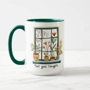 Potted Plants Mentale Gezondheid Positiviteit Mok