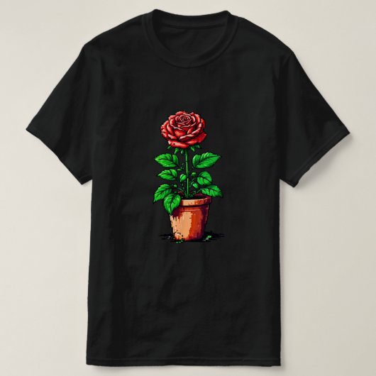 Potted Rosebush T-shirt (Design voorkant)