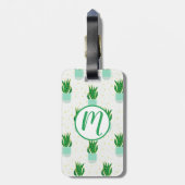 Potted Sansevieria Snake Plant Print Bagagelabel (Achterkant verticaal)