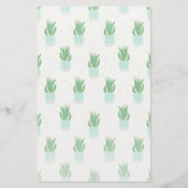 Potted Sansevieria Snake Plant Print Briefpapier (Voorkant)