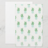 Potted Sansevieria Snake Plant Print Briefpapier (Voorkant / Achterkant)