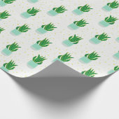 Potted Sansevieria Snake Plant Print Cadeaupapier (Hoek)