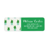 Potted Sansevieria Snake Plant Print Etiket (Voorkant)