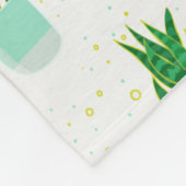 Potted Sansevieria Snake Plant Print Fleece Deken (Hoek)