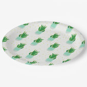 Potted Sansevieria Snake Plant Print Papieren Bordje (Gekanteld)