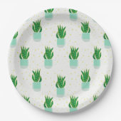 Potted Sansevieria Snake Plant Print Papieren Bordje (Voorkant)