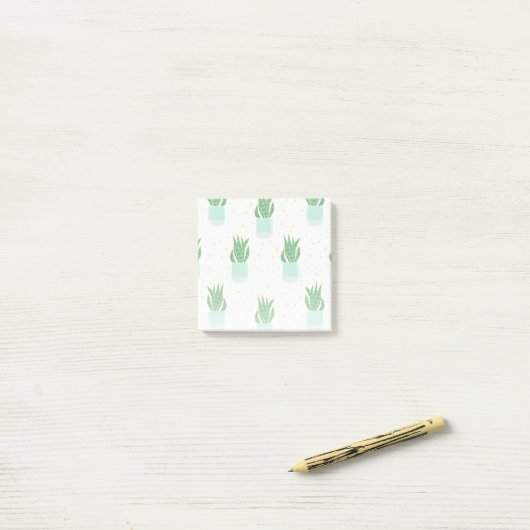 Potted Sansevieria Snake Plant Print Post-it® Notes (Op bureau)