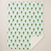 Potted Sansevieria Snake Plant Print Sherpa Deken (Voorkant)