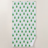 Potted Sansevieria Snake Plant Print Strandlaken (Voorkant)