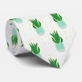 Potted Sansevieria Snake Plant Print Stropdas (Opgerold)